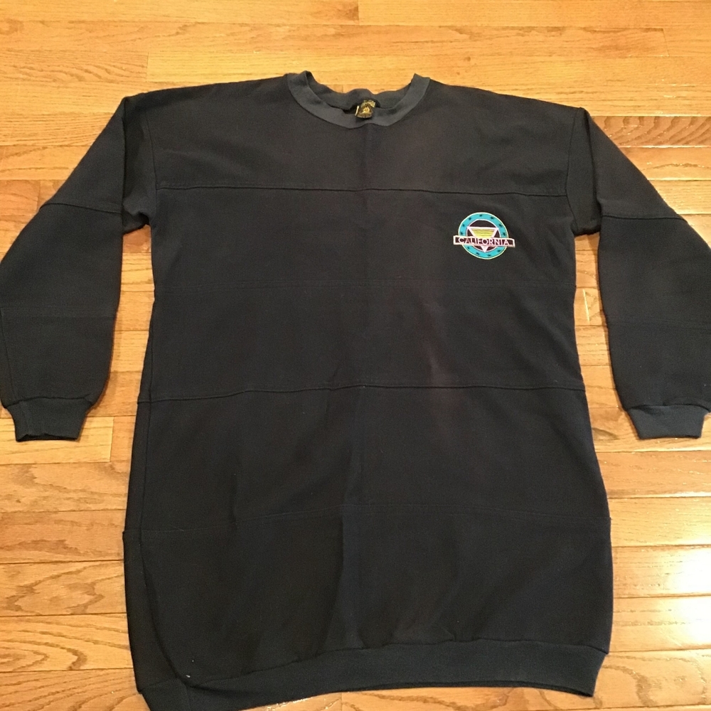 90s Vintage Sun Triangle Crewneck Sweater Neon Tourist California - Adult Large